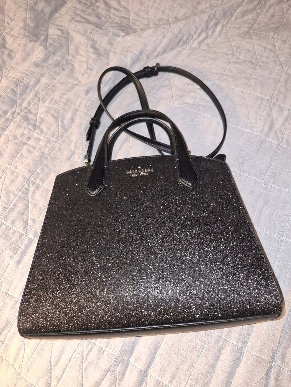 Kate Spade New York Tinsel Glitter Satchel Crossbody Handbag